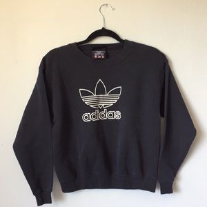 Black adidas crew neck sweatshirt